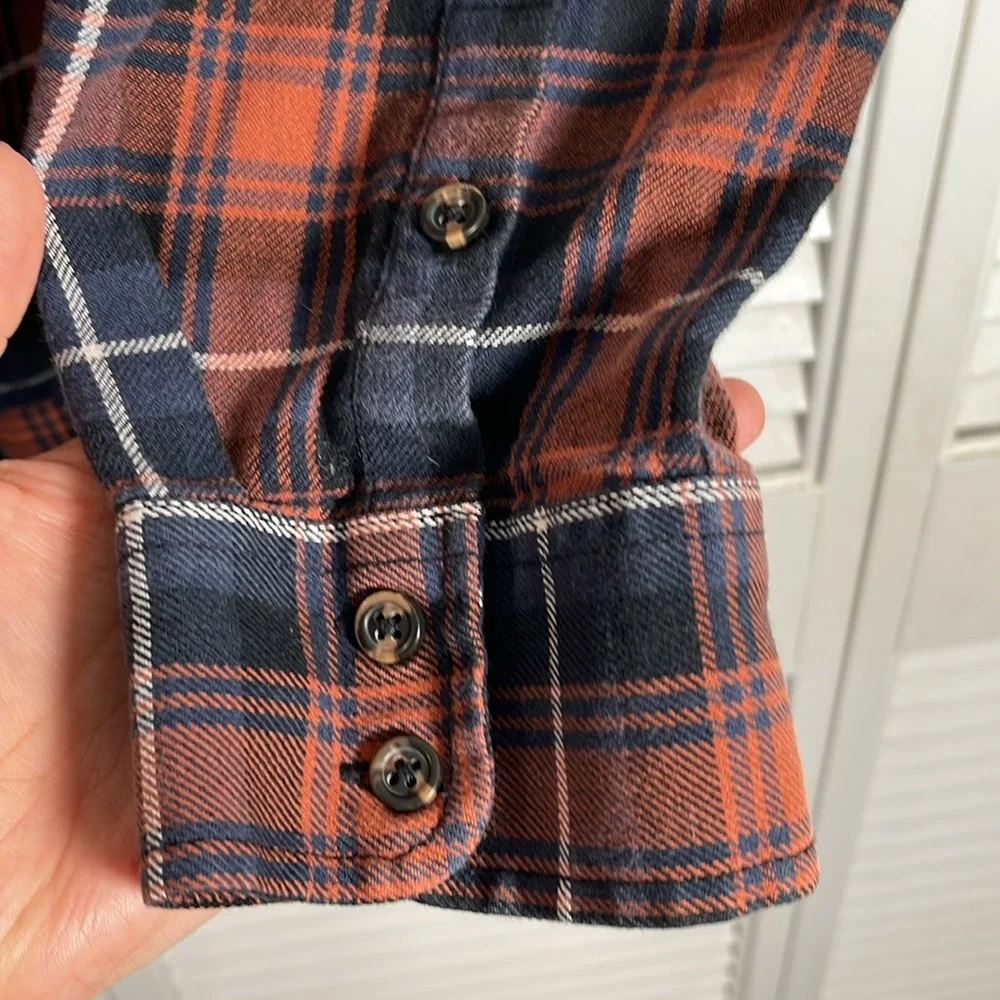 VANS Sycamore Flannel Long Sleeve Shirt, Dress Blue Sequoia, Size Large, Stylish - Picture 6 of 15